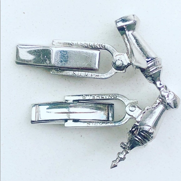 Vintage Sterling Coffee Pots Cuff Links - Picture 3 of 4